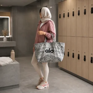 توت بگ زنانه طرح ALO پلنگی طوسی