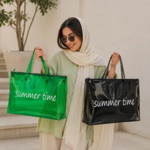 کیف طلقی استخری زنانه Summer Time دو رنگ زیپ‌دار