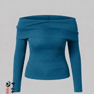 بلوز یقه اسپورت سایز بزرگ زنانه کد 3297