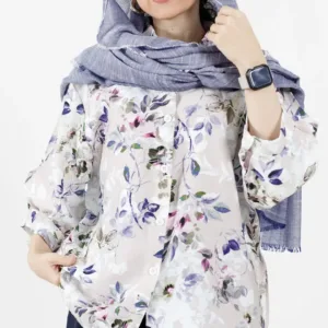 شومیز گلدار آستین پفی