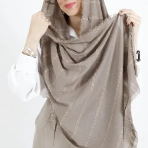 شال لمه پفکی سرمه‌ای