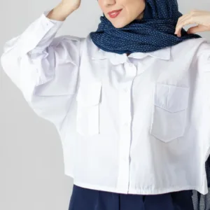 شومیز سفید کراپ