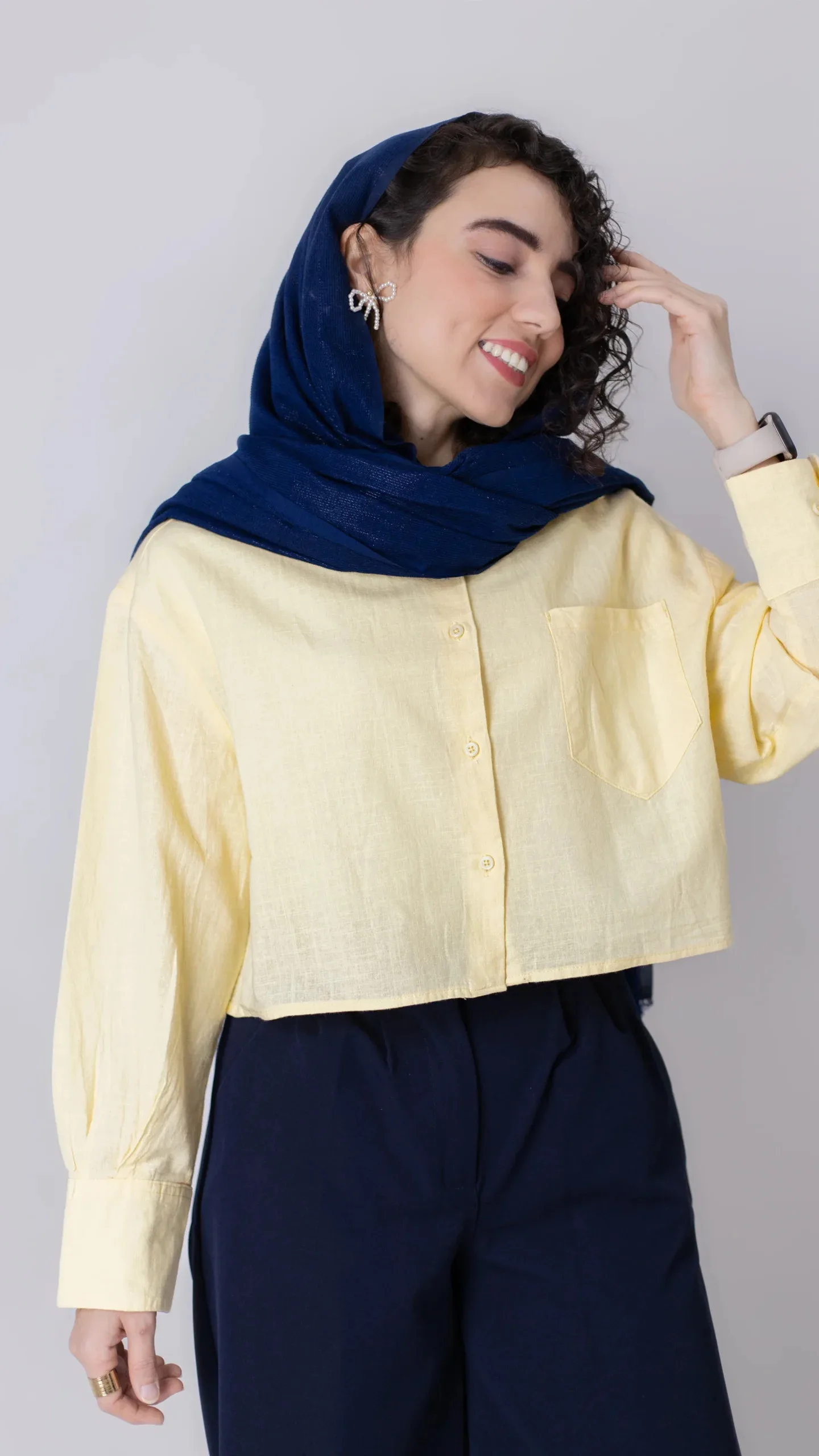 شومیز کراپ برشکا لیمو - 4