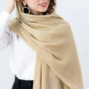 شال لطیفه در رنگ آبی کاربنی