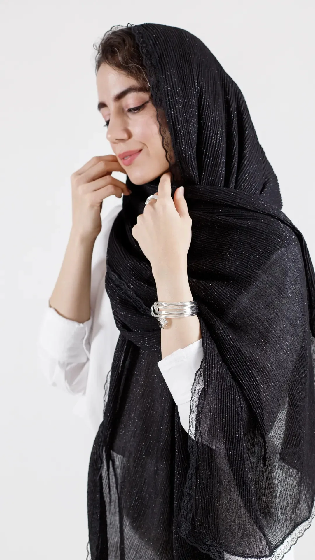 شال لمه لبه دانتل - 3