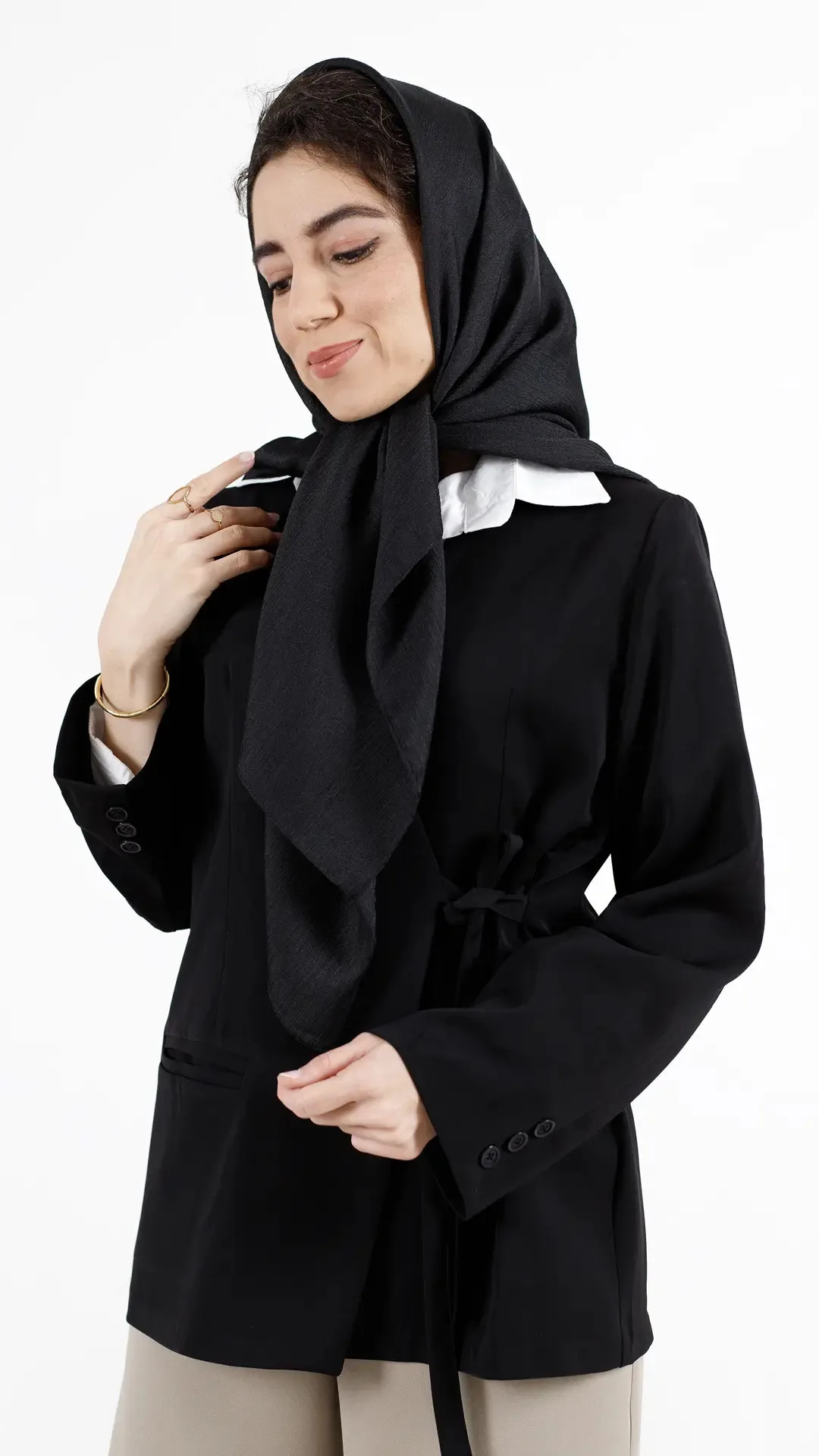 روسری مشکی ساده