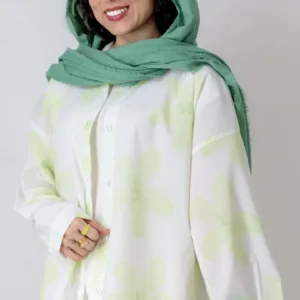 شومیز آبرنگی با طراحی گل دار