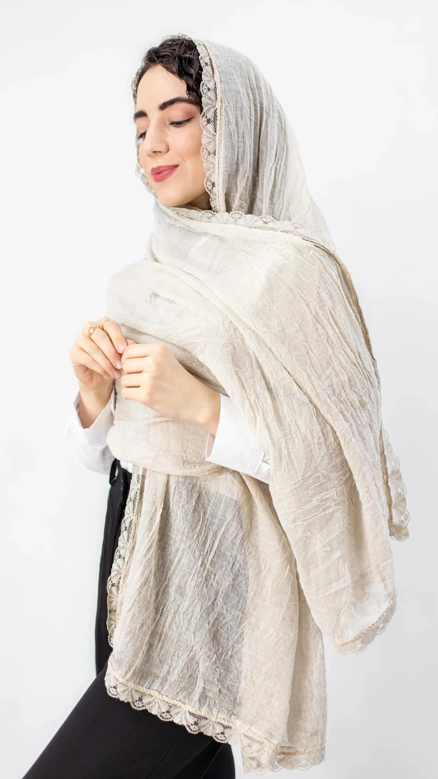 شال حاشیه گیپور - 6