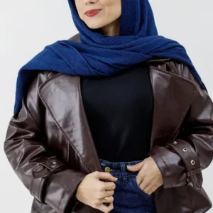 کت چرم کلاسیک قهوه‌ای