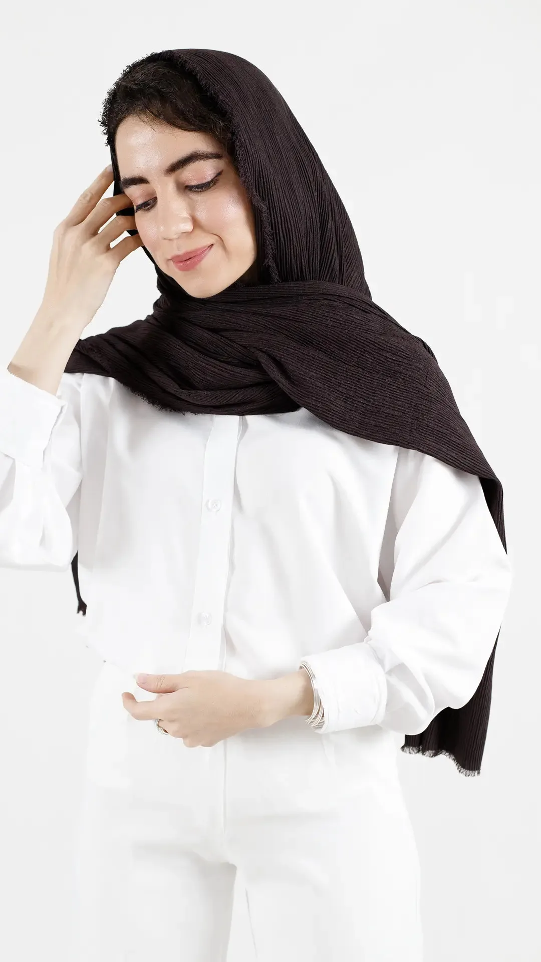 شال در طیف قهوه ای - 6