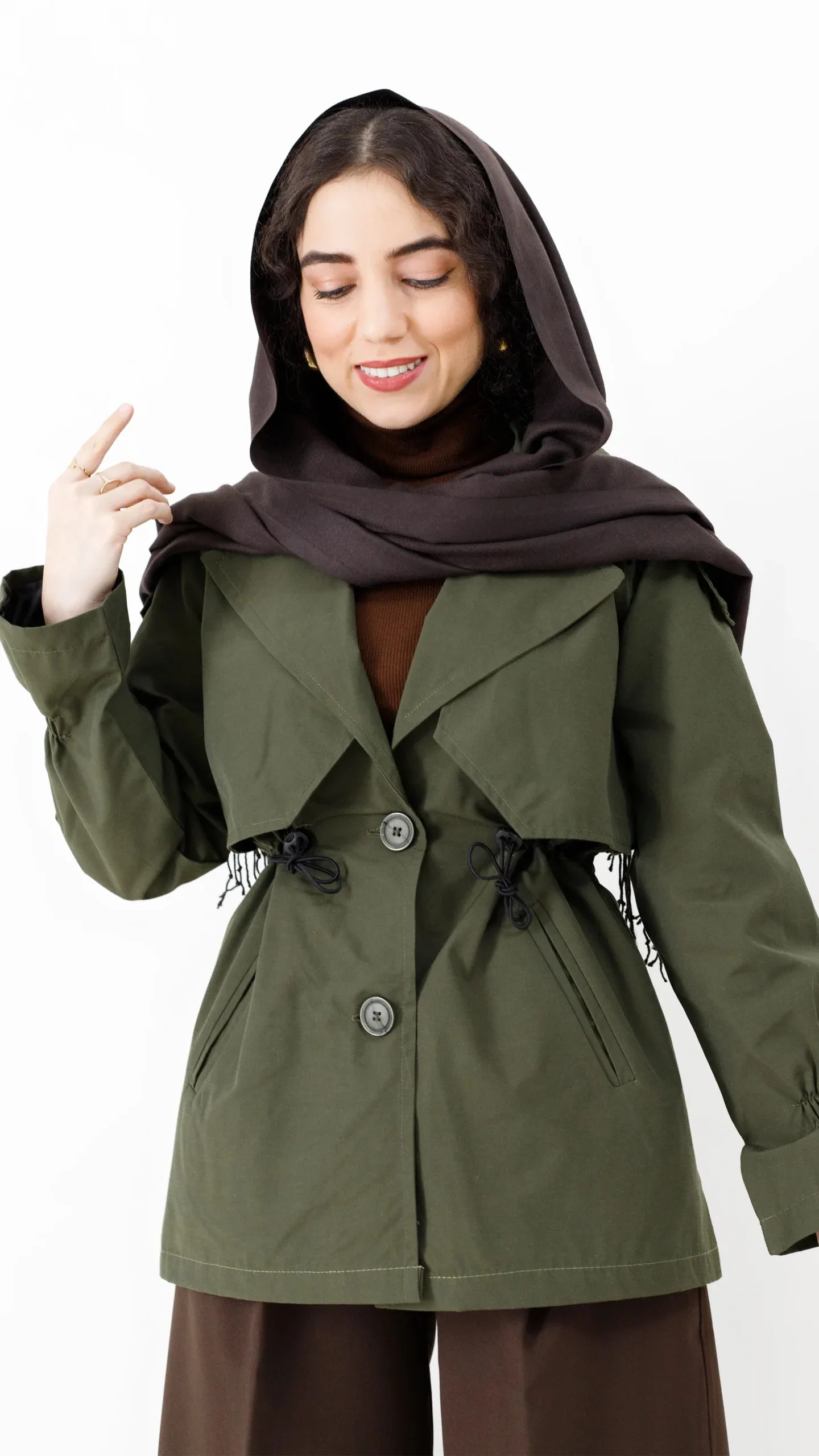بارانی آستردار حنایی
