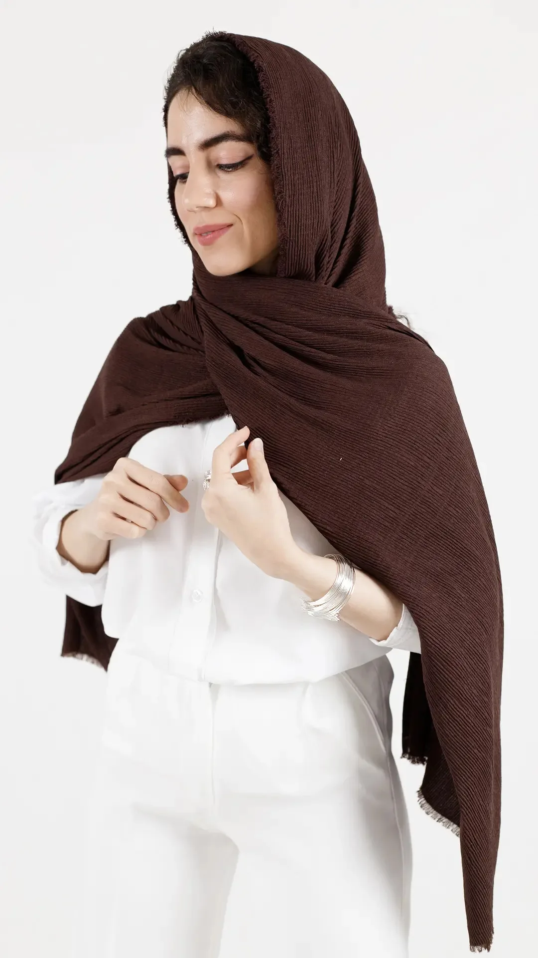 شال در طیف قهوه ای - 4