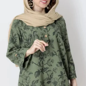 شومیز گلدار جلو بسته