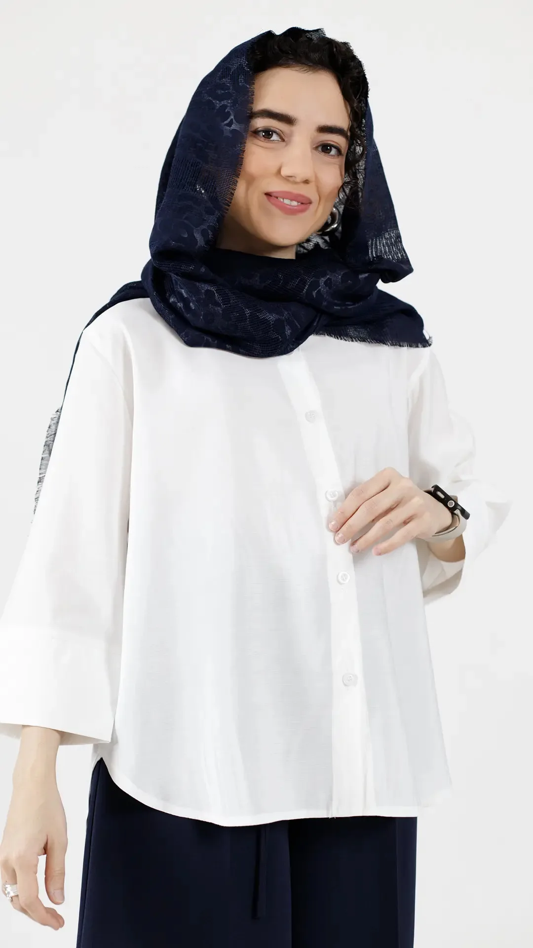 شومیز پری سیلک راه راه - 8