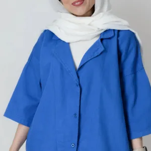 کت کتان باکسی