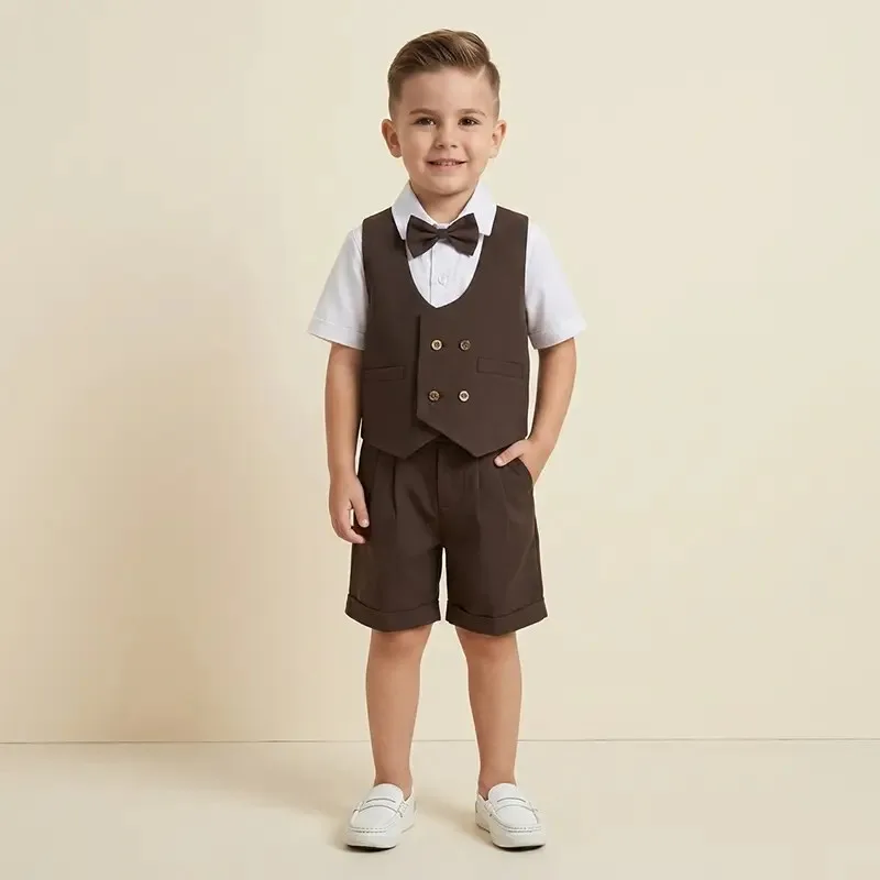 جلیقه شوارک بچگانه شکلاتی
