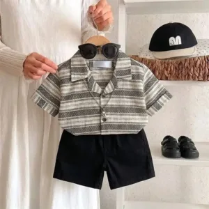 شومیز راه راه شلوارک