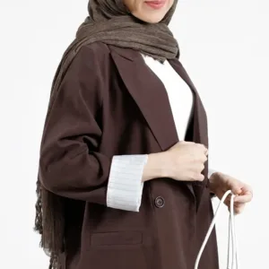 کت دو دکمه آستین راه راه سیلک