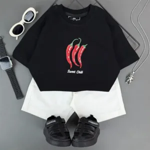 تیشرت چیلی شلوارک لینن