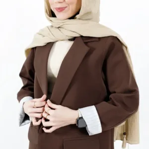 کت بلوئه آستین راه راه