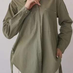 شومیز بغل دکمه یاس