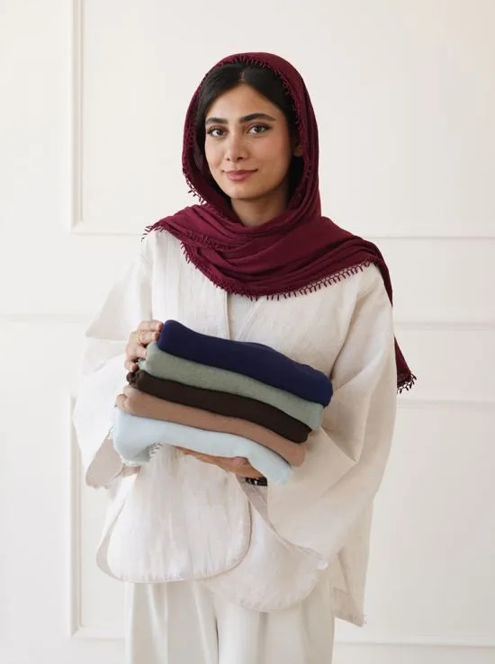 شال پلیسه نوار دوزی