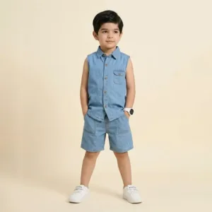 تاپ شلوارک بچگانه جین