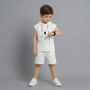 تاپ کلاهدار شلوارک بچگانه