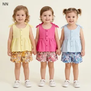 تاپ شلوارک دخترانه گلدار