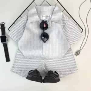 شومیز شلوارک لینن بچگانه