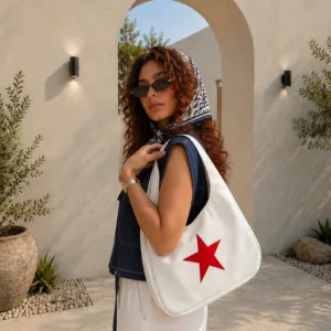 کیف بزرگ تک دسته star زنانه در رنگ سبز