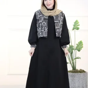 ست کت و سارافون ژاکارد زنانه 1611