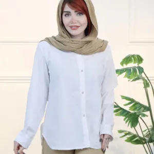 شومیز بیسیک زنانه سفید 1621