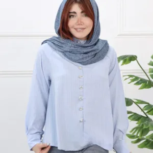 شومیز زنانه صدف 1721 در رنگ آبی