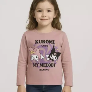 بلوز بچه‌گانه بانینو طرح KUROMI صورتی
