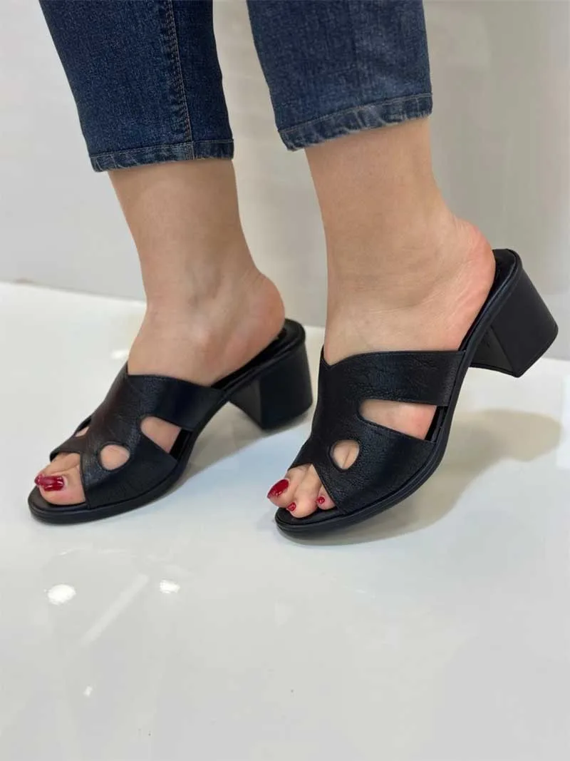 صندل پاشنه 5 سانتی سبز