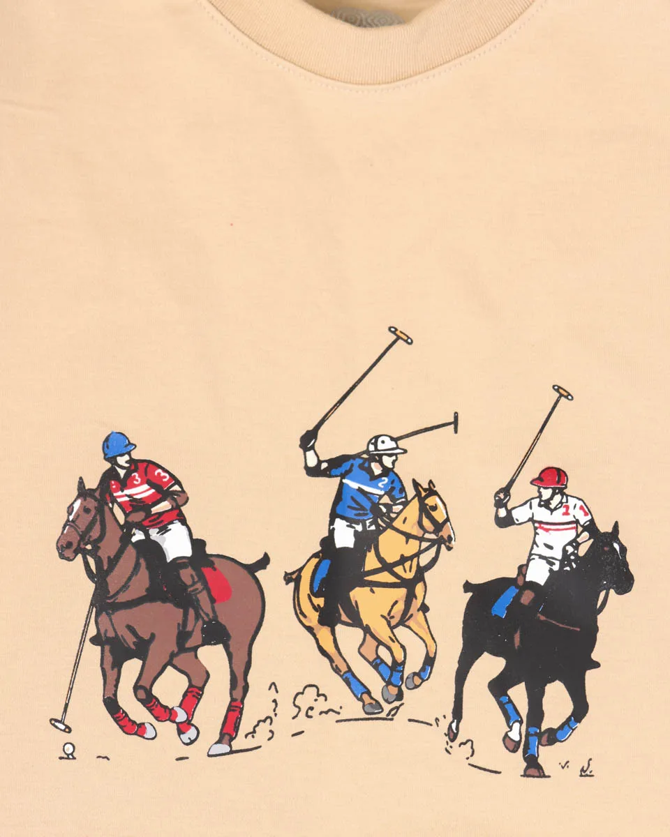 تیشرت HORSE مردانه 2127 در رنگ طوسی روشن