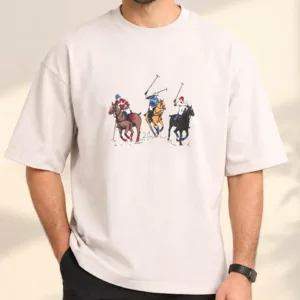 تیشرت HORSE مردانه 2127 در رنگ ذغالی