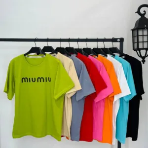 تیشرت نخ پنبه طرح miu miu