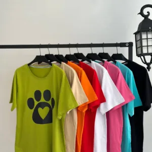 تیشرت نخ پنبه طرح ردپا