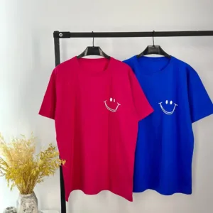تیشرت لانگ نخ پنبه طرح لبخند