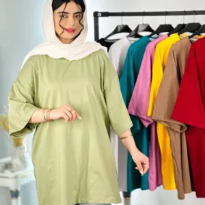 تیشرت لانگ نخ پنبه بیسیک