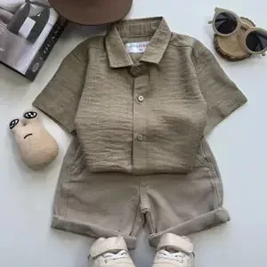 شومیز شلوارک کتان پسرانه