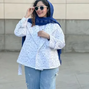 ترنچ کت آستر دار مدل خرگوشی حانی گلی