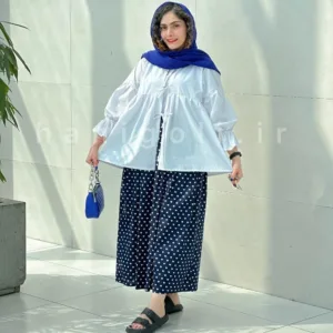 ست شومیز دامن مدل ساحل حانی گلی