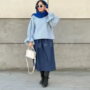 ست کراپ دامن مدل دریا حانی گلی