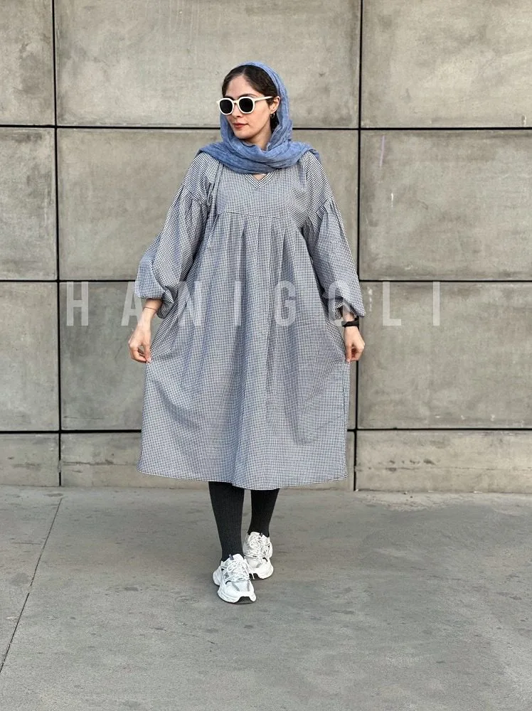 مانتو بلند نخی مدل عروسک حانی گلی