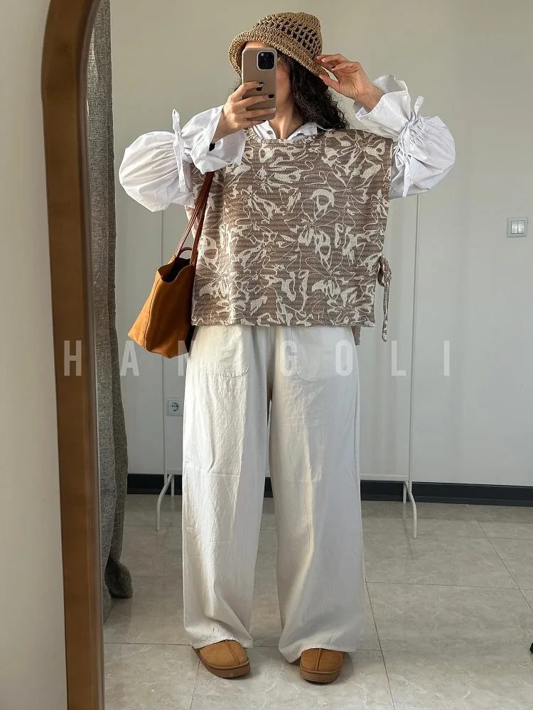 وست پاییزه گرم و نرم بغل بندینکدار - 8