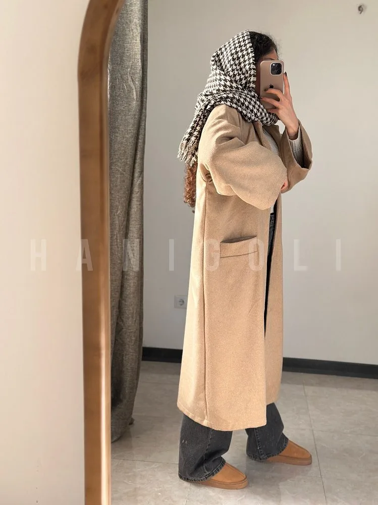 پالتو پشمی بلند زنانه حانی گلی - 2
