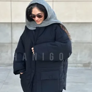 کاپشن اورسایز مشکی زنانه و مردانه